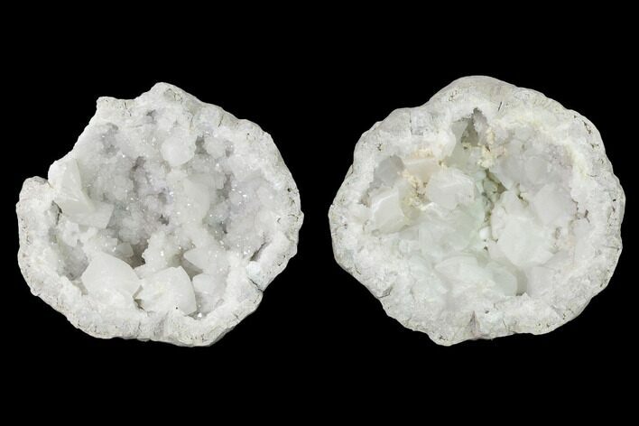 Keokuk Quartz Geode with Calcite Crystals - Iowa #144746